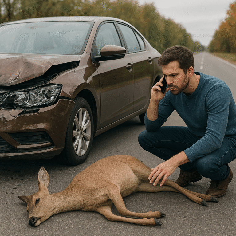 Co robić po wypadku samochodowym z udziałem zwierzęcia?