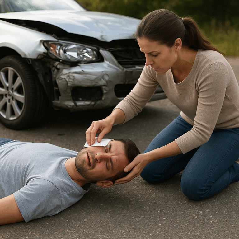 Jak udzielić pierwszej pomocy ofierze wypadku samochodowego?